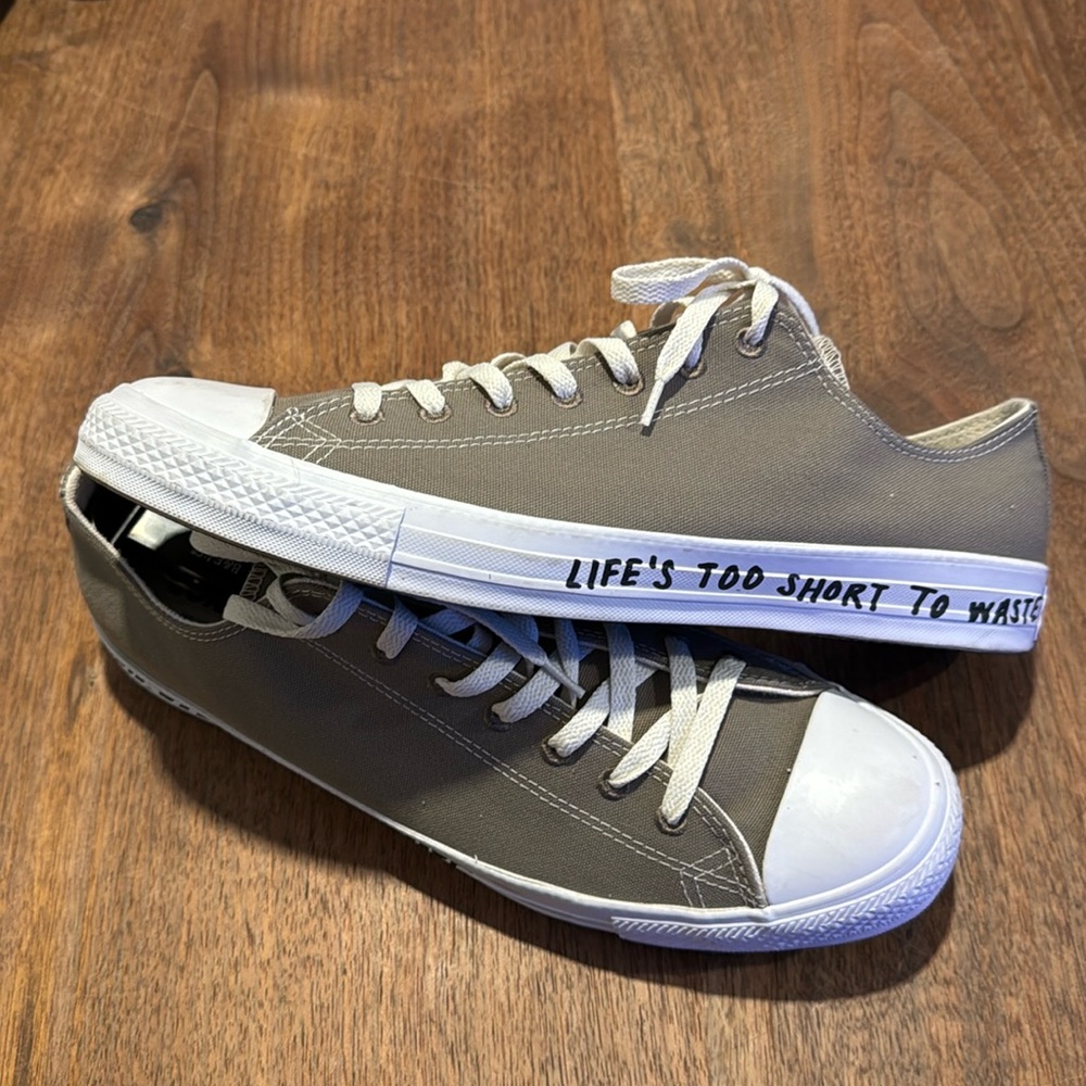Converse Gray Sneakers with White Accents